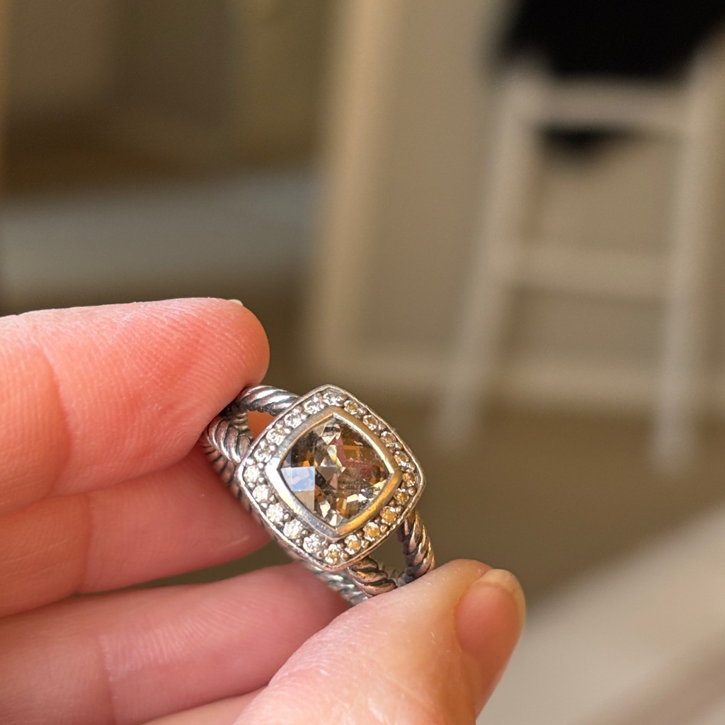 David Yurman Petite Albion Smokey Quartz Ring